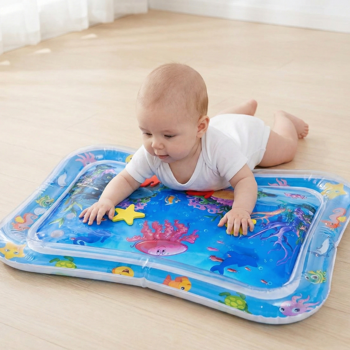 Tapete de água interativo para bebê