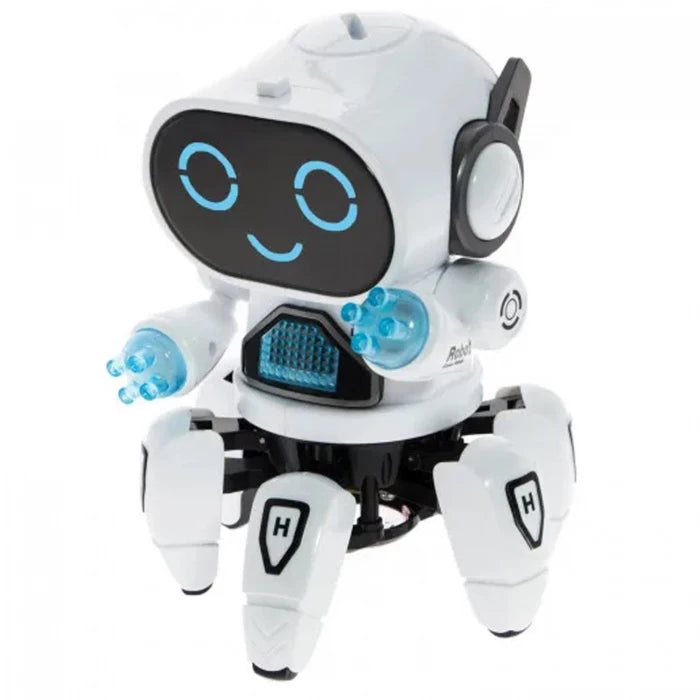 Brinquedo infantil Robô Aranha Dançarino 6 Pernas com Luz Som e Movimento