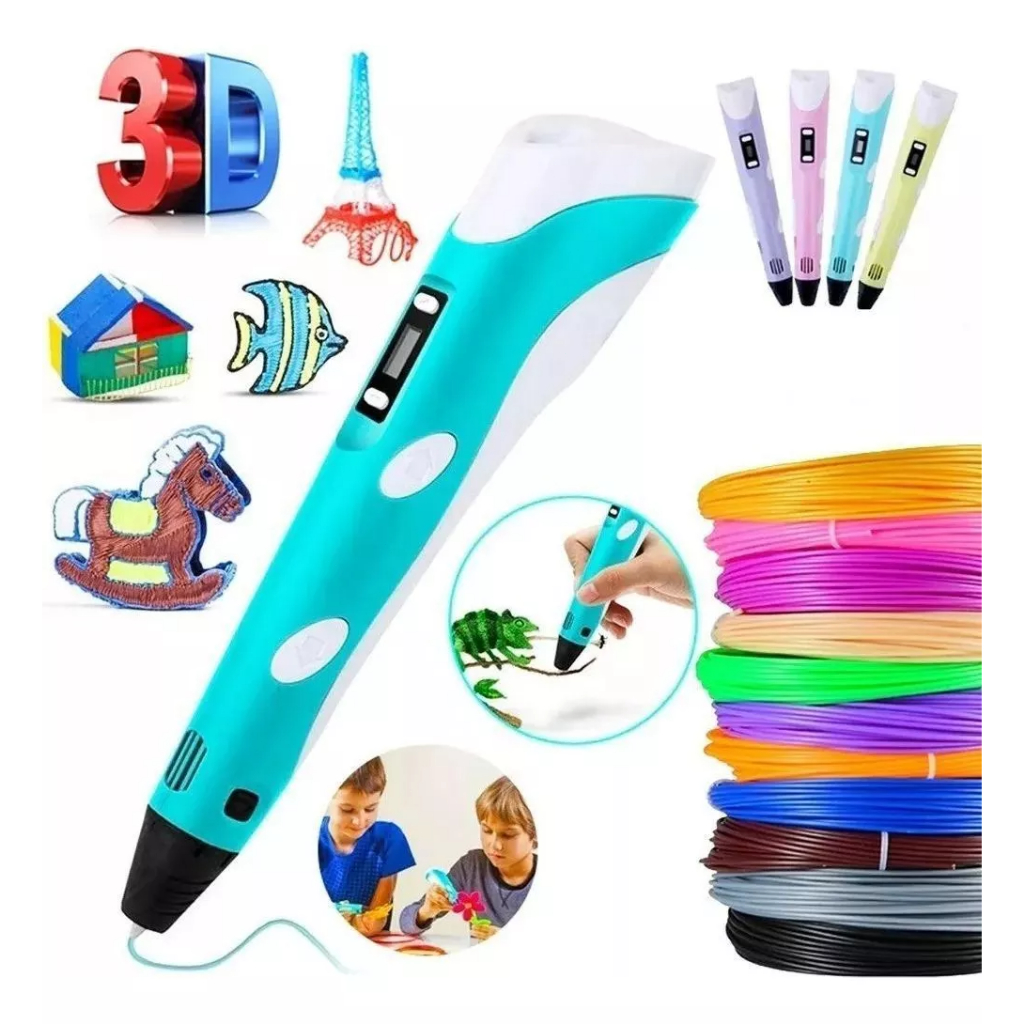 Caneta Impressora 3D com Kit de Filamento 9M