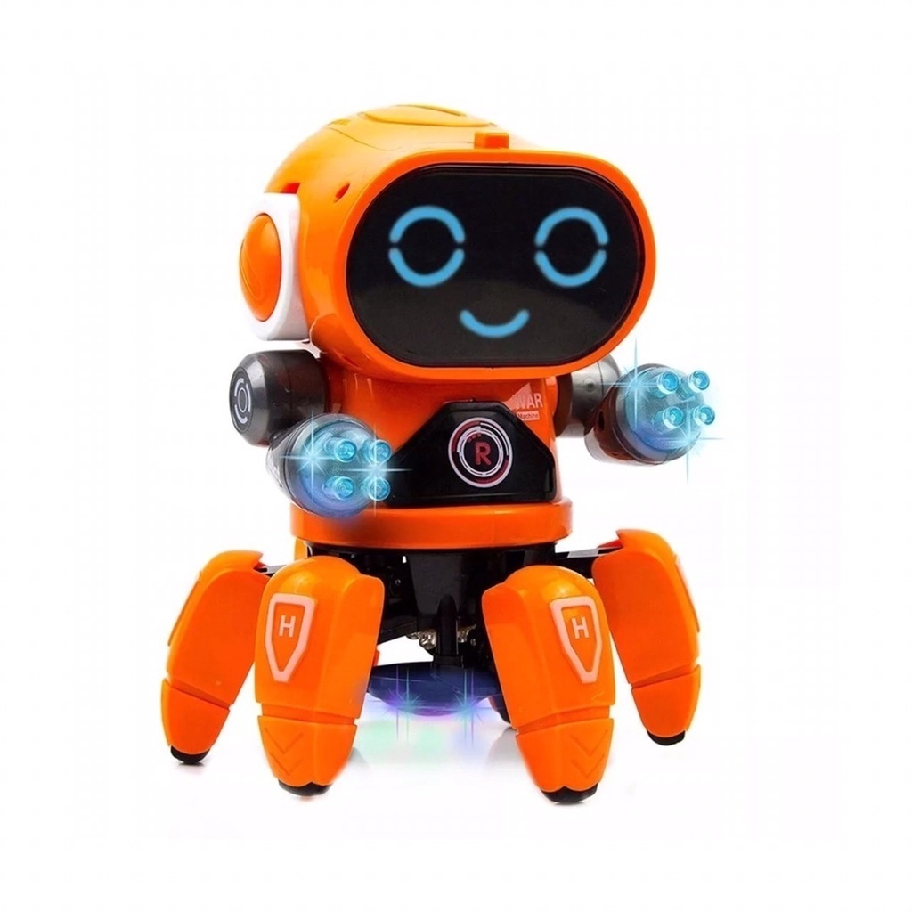Robô Aranha Dançarino com Luz e Som