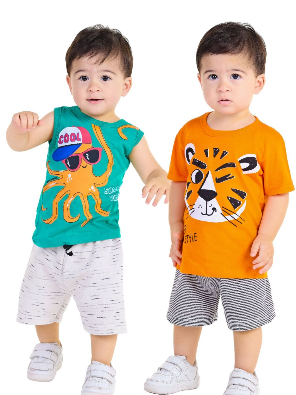 Kit Sortido 10 Peças de Roupas Bebê Menino Infantil (5 conjuntos) Ou 6 Peças de Roupas Bebê Menino Infantil(3 conjuntos)