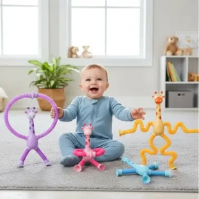 kit 4 girafas estica e gruda com led