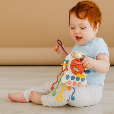 Polvo Divertido – Brinquedo Educativo para Bebês