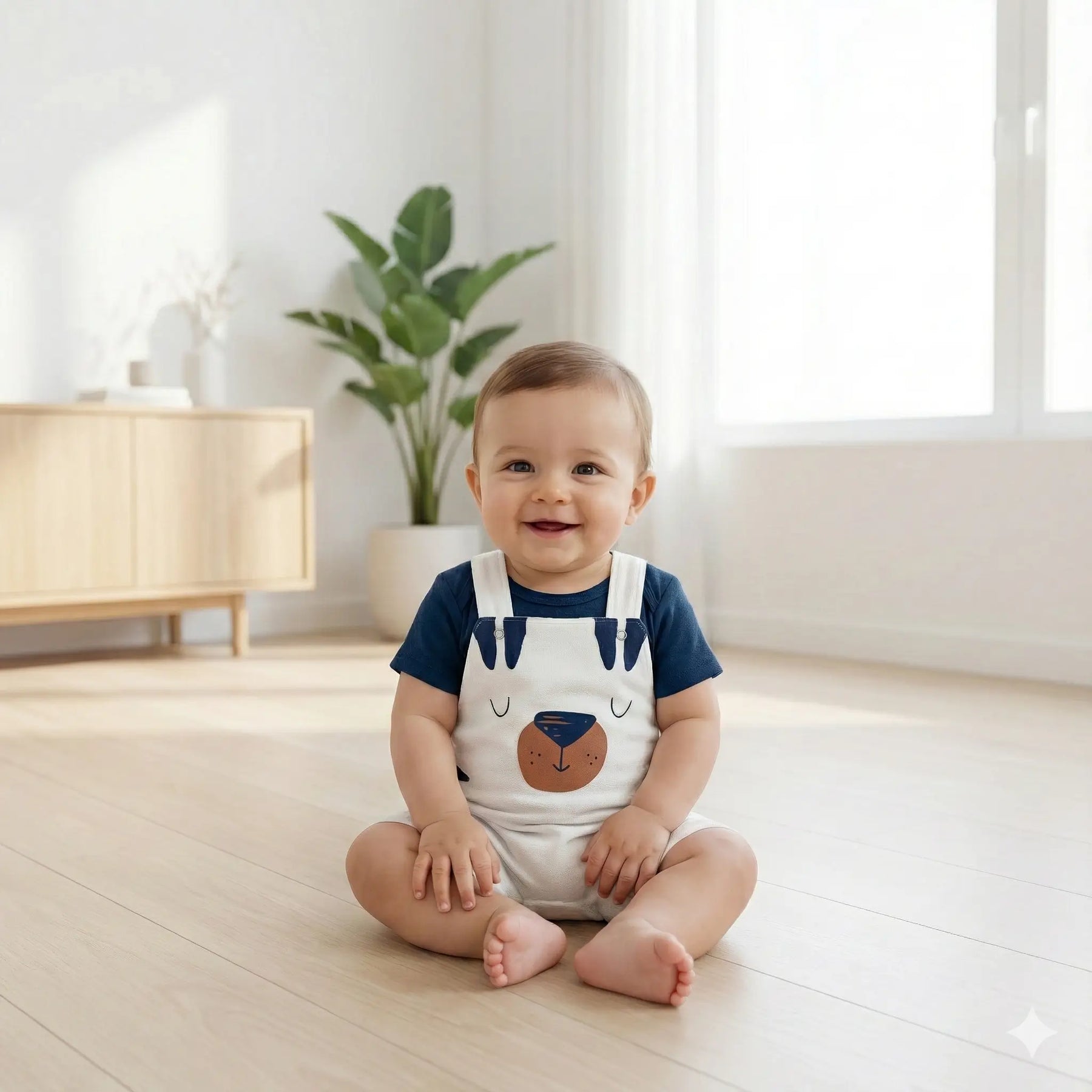 Conjunto Jardineira Dino Miguel Baby