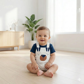 Conjunto Jardineira Dino Miguel Baby