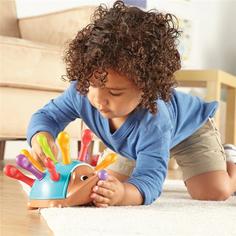 Ouriço Educativo 3 em 1 – Coordenação, Foco e Diversão Brinquedo Recurso De Aprendizagem Ouriço montessori encaixar e montar Sensorial coordenação motora