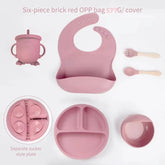 Kit de Alimentação de Silicone para Bebê: Conjunto Completo com 6 Peças