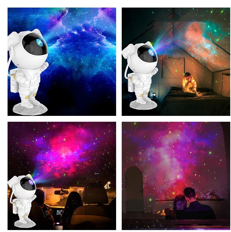 Projetor Astronauta Bebê – Luz Calmante para Dormir