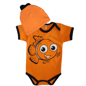 Body bebê mêsversário - Fantasia Infantil - Body com touca
