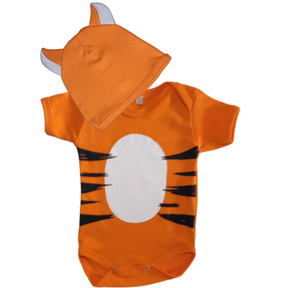 Body bebê mêsversário - Fantasia Infantil - Body com touca