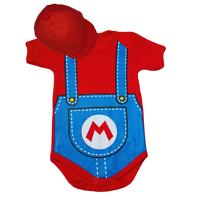 Body bebê mêsversário - Fantasia Infantil - Body com touca