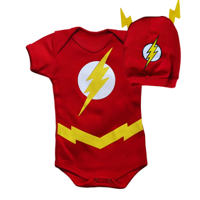 Body bebê mêsversário - Fantasia Infantil - Body com touca