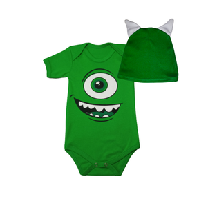 Body bebê mêsversário - Fantasia Infantil - Body com touca