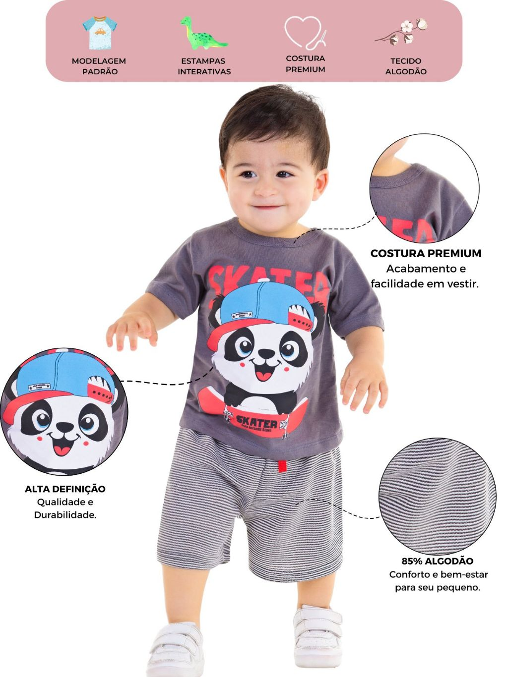 Kit Sortido 10 Peças de Roupas Bebê Menino Infantil (5 conjuntos) Ou 6 Peças de Roupas Bebê Menino Infantil(3 conjuntos)