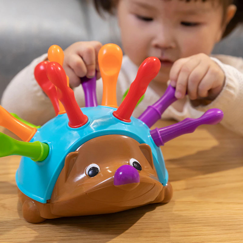 Brinquedo Recurso De Aprendizagem Ouriço montessori encaixar e montar Sensorial coordenação motora