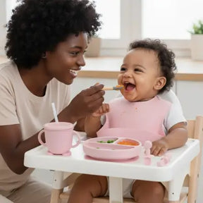 Kit de Alimentação de Silicone para Bebê: Conjunto Completo com 6 Peças