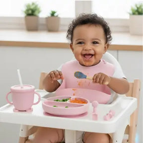 Kit de Alimentação de Silicone para Bebê: Conjunto Completo com 6 Peças