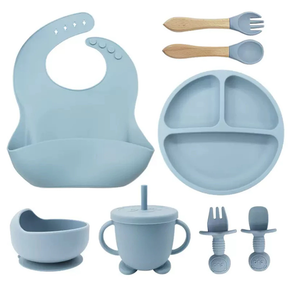 Kit de Alimentação de Silicone para Bebê: Conjunto Completo com 6 Peças