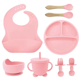 Kit de Alimentação de Silicone para Bebê: Conjunto Completo com 6 Peças