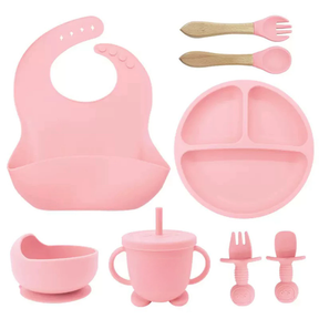 Kit de Alimentação de Silicone para Bebê: Conjunto Completo com 6 Peças